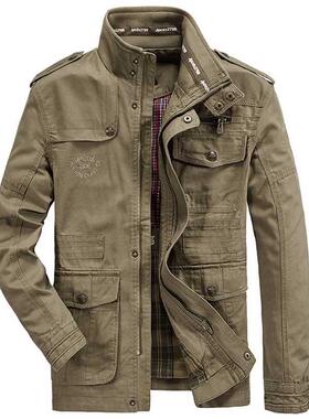 Plus Size 7XL 8XL Military Jacket Men Spring Autumn Cotton O