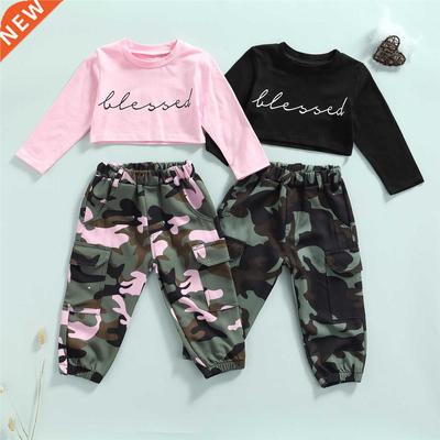 FOCUSNORM 1-6Y Fashion Autumn Kids Girls Clothes Sets 2pcs L
