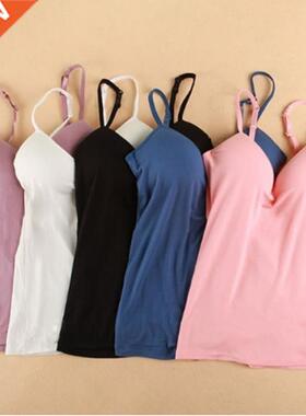 New Summer Women Tank Tops Sexy V-Neck Padded Tanks Tops Str