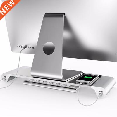 4 Ports USB Laptop Computer Monitor Holder Bracket Save Spac