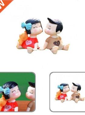 Decorative Terrarium 2 Pieces Smile Lovely Bow Couple Lover