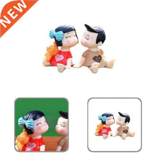 Decorative Terrarium 2 Pieces Smile Lovely Bow Couple Lover