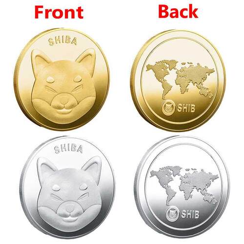 Metal Gold Plated Physical SHIBA SHIB Coin Souvenir Commemor