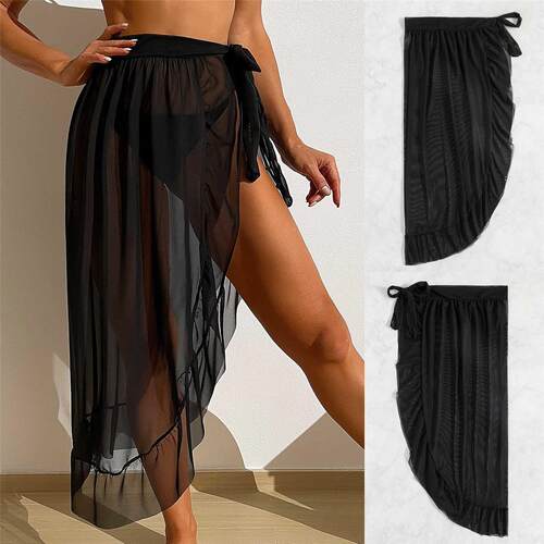 Sexy Women Chiffon Swimwear Pareo Scarf Cover Up Wrap Kaftan