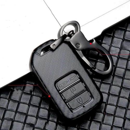 New Scrub Carbon Fiber ABS Car Key Case Full ver For Honda V