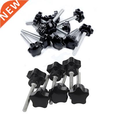 18Pcs Black+Silver Spare Part Male Threaded Knurled Grip