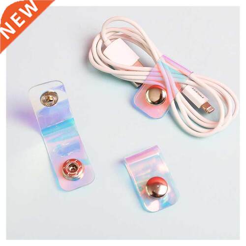 Laser Transparent Data Line Button Key Wallet Holders Porta