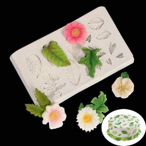 Flower Leaf Pattern Silicone Fondant Cake Soap Mold For