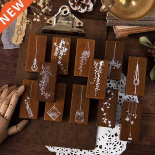 XINAHER Vintage Hanging gardens plant decoration stamp woode