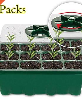 5 Sets Plastic Nursery Pot 12 Holes Seed Grow Planter Box Gr