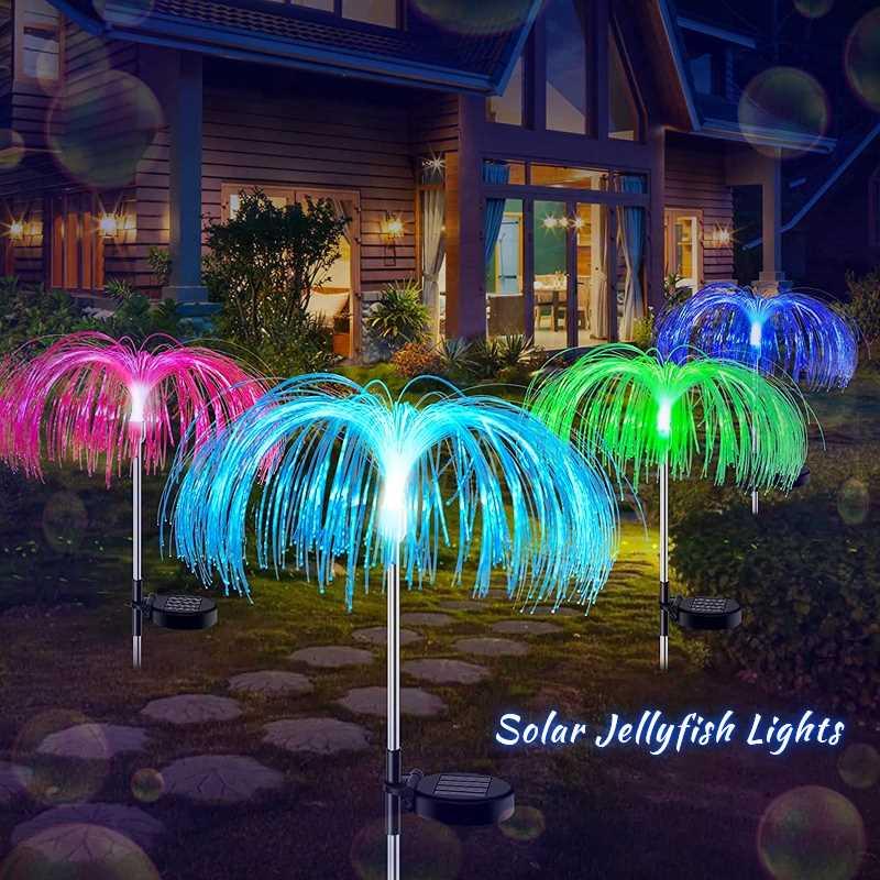 7 Color Jellyfish Light Led Solar Garden Lights Outdoor Wate