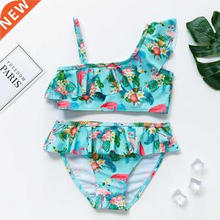 3-16Years Girls Swimwear Two-pieces New 2022 Print Swimwear