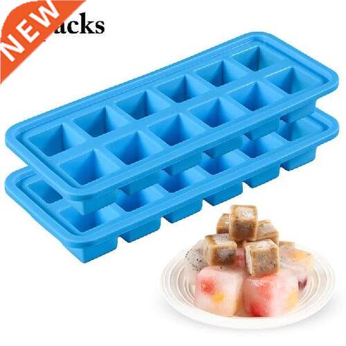 2pcs 12 Grids Silicone Square Shape Form Ice Cube Mold Tray
