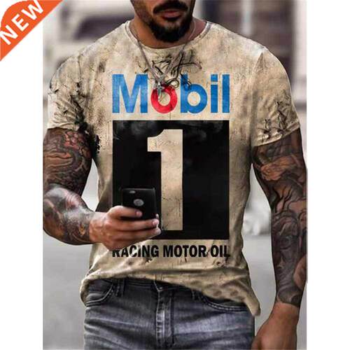 Summer new style castr retro short-sleeved men's T-shirt