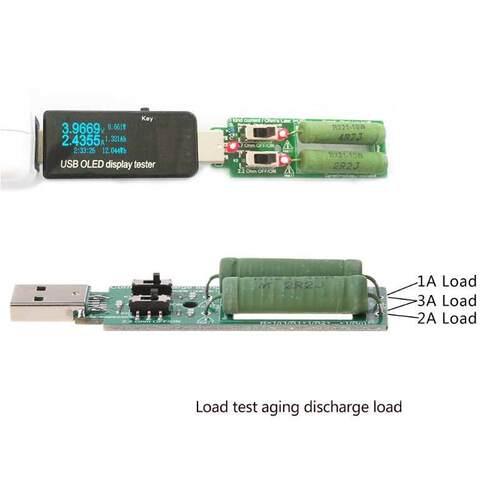 USB Resistor Electronic Load w/Switch Adjustable  Current 5
