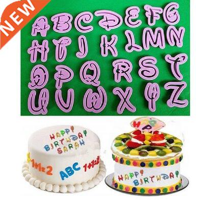40pcs Alphanumeric Symbols Printed Fondant Cake Decor Mold