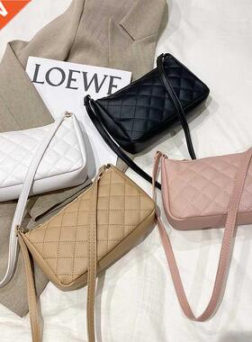 2022 Hot Fashion Lingge Women's Bag New PU Leather Underarm