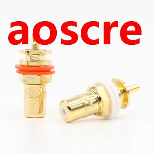 4pcs RCA Female Chassis Panel Mount Jack Socket Connector 24