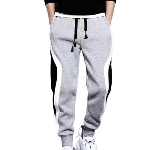 Chic Pants Men Hip Hop Color Matching Streetwear Mid Waist C