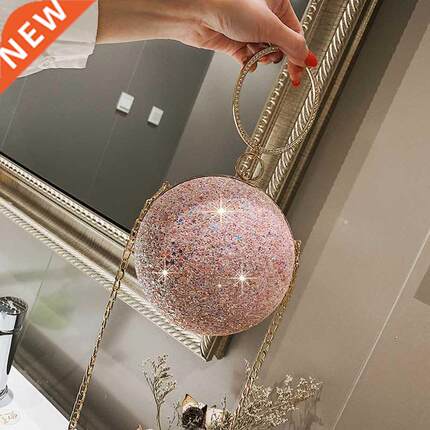 2020 Women Evening Day Clutch Colorful Crystal Diamonds Roun