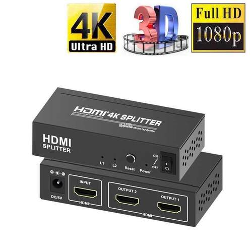 4K 1x2 HDMI Splitter Full HD 1080p HDMI Video Converter 1X2