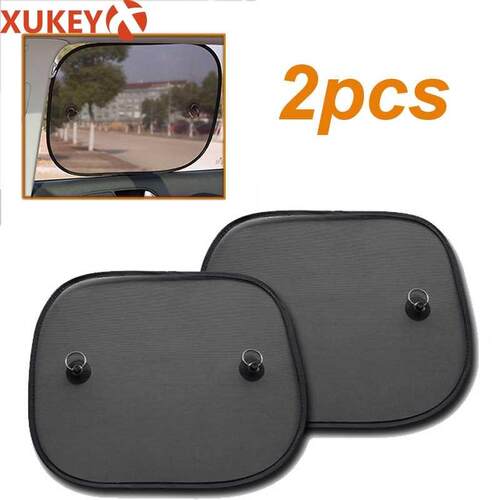 Super Quality 2pcs Black Side Car Sun Shades Rear Window Sun