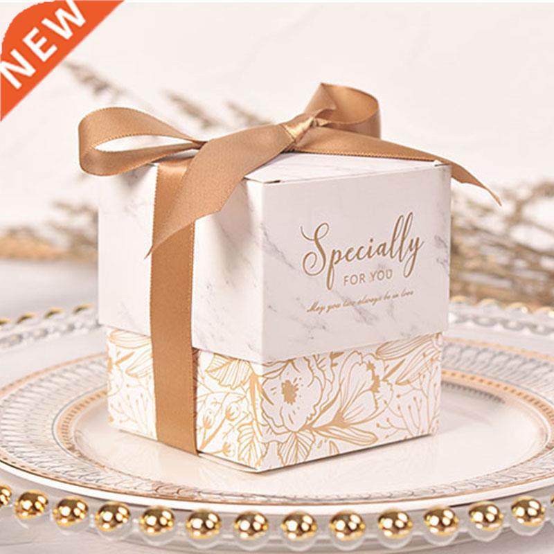 European Simple Wedding Favors Candy Box Cube Baby Souvenirs