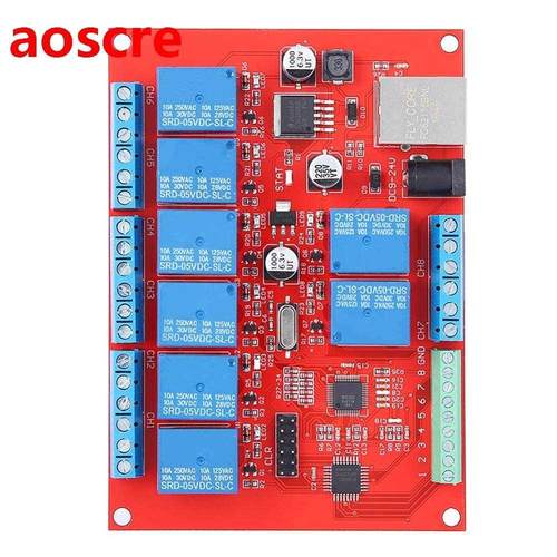 Ethernet Relay Board 8-Channel Network Switch TCP UDP odule