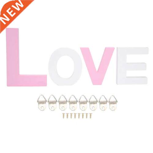 Love Letter Ornaments Wooden Block Word Sign Home Decor Craf