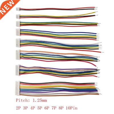 10Pcs JST 1.25mm 1.25 2/3/4/5/6/7/8/10 Pin Femle Wire Cble