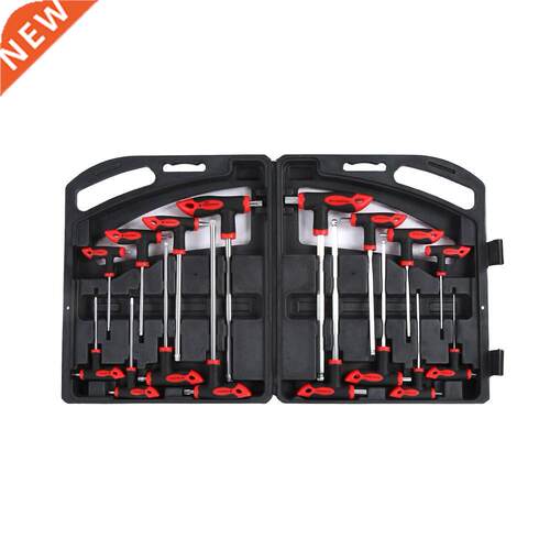 16 pcs CR-V T-Handle Ball End Hex Key Wrench Set & T-Handle