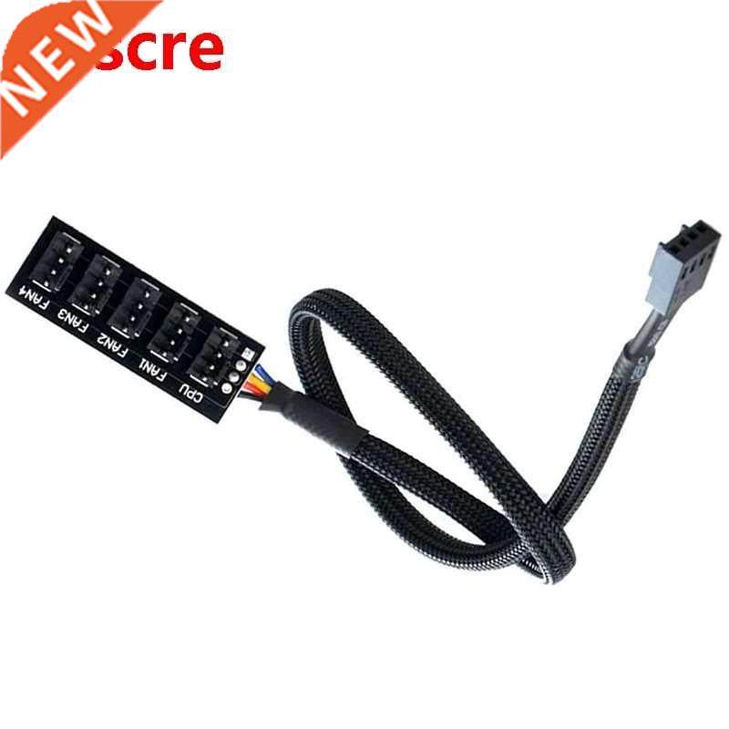 PWM Fan Hub Distributor 4-Pin 1 to 5 PC CPU Heatsink Box Fan
