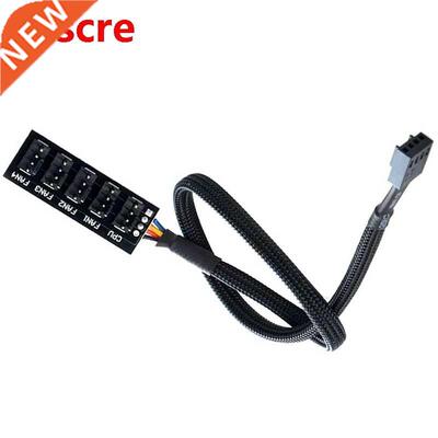 PWM Fan Hub Distributor 4-Pin 1 to 5 PC CPU Heatsink Box Fan