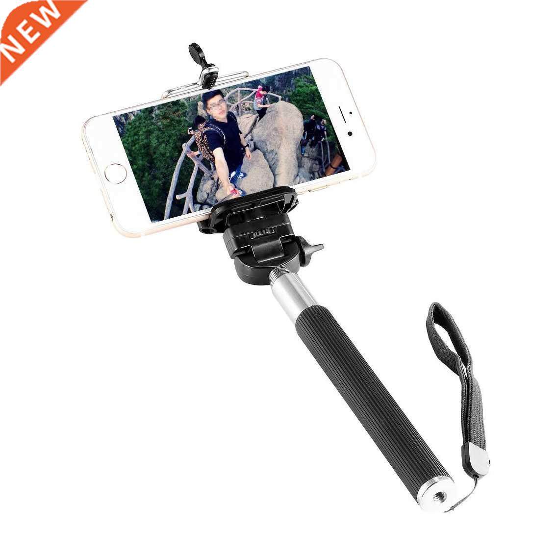 Black Extendable self-portrait self self-shooting stick for
