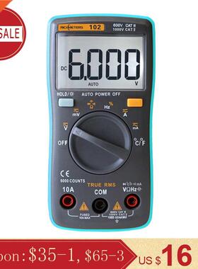 RICHMETERS RM102 Digital Multimeter 6000 Counts DC/AC