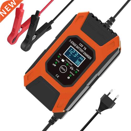 FOXSUR 12V 7A 7-stage Battery Charger , Lead GEL STD AGM Car