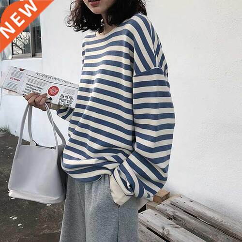 Hoodies Women Harajuku Gothic stripe cotton Hoodie Clothes 2