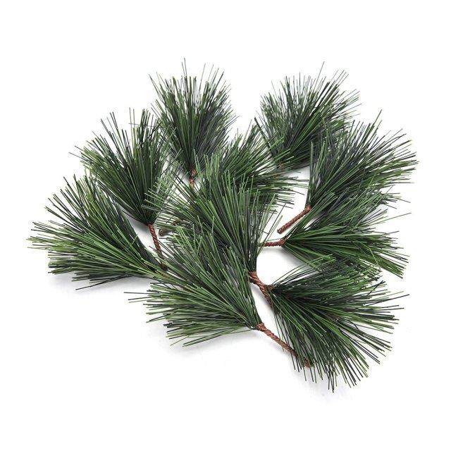 Hot Sale 10 Pcs/lot Artificial Pine Needles Xmas Tree Decor
