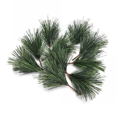 Hot Sale 10 Pcs/lot Artificial Pine Needles Xmas Tree Decor