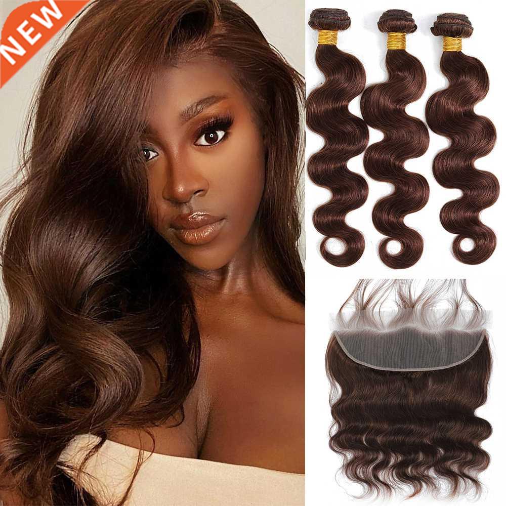 Ombre Bundles With Lace Frontal Closure Brown Pre Colored Br