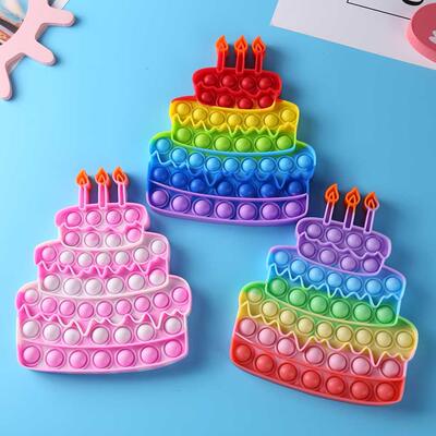 Finger toy Push Bubble Silicone Cartoon Cake Austism Antistr