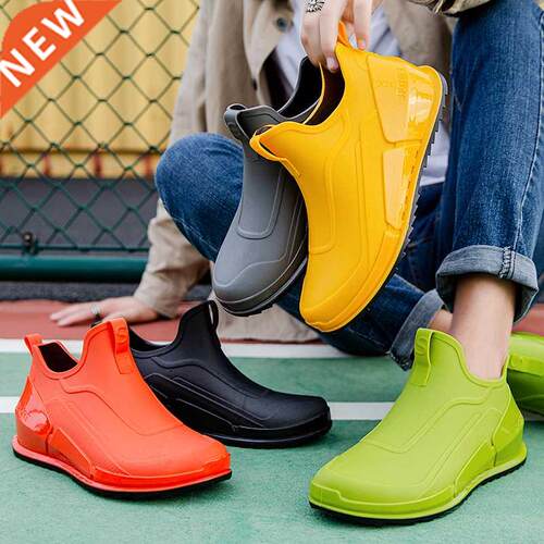 New Rain Boots Men's Tide Short Rain Boots Non-slip Kitchen