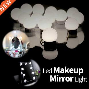 USB LED 12V Makeup Lamp Wall Light Beauty 2 6 10 14 Bulbs Ki