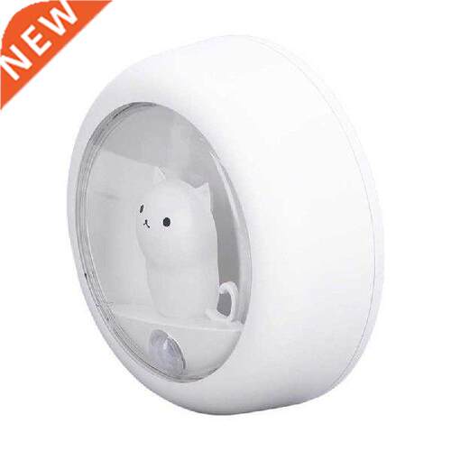 LED Night Lamp White Motion Sensor Night Light for Bedroom