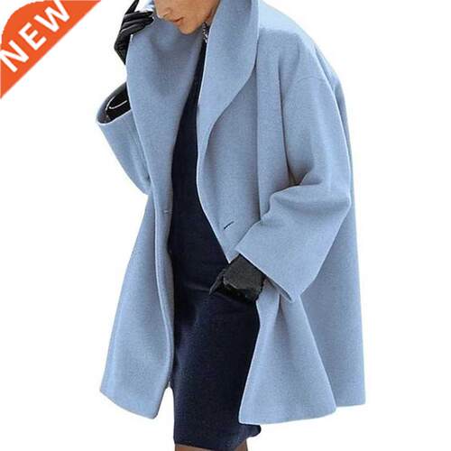S-5xl women's plus-size woolen hooded coat大码女士毛呢外套
