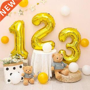 32 Inch Digital Balloon Aluminum Film Number Balloon Ins