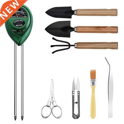 Soil Ph Meter with 7 Pcs Bonsai Tools,-In-1 Moisture Meter/