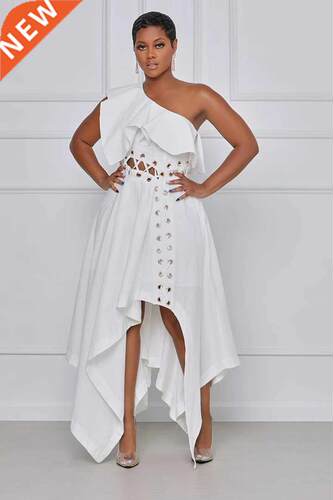 L-5xl Full-size women's sexy Full swing Dress大码女摆连衣裙