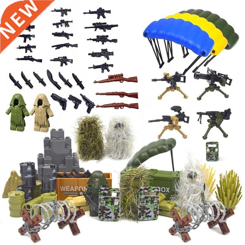 Military Accessories bricks Swat Weapon Soldier Guns Fence G