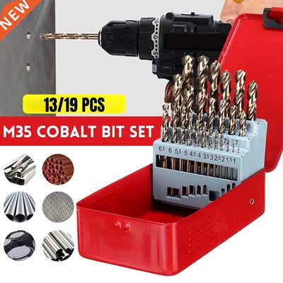 13/19PCS Cobalt High Speed Steel Twist Drill Bit Length Twis